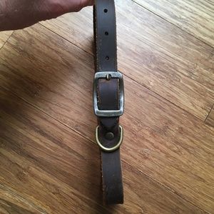 Brown Leather Dog Collar